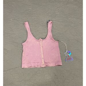 Bella Seamless Purple/Pink Crop Top Tank Stretchy Large New